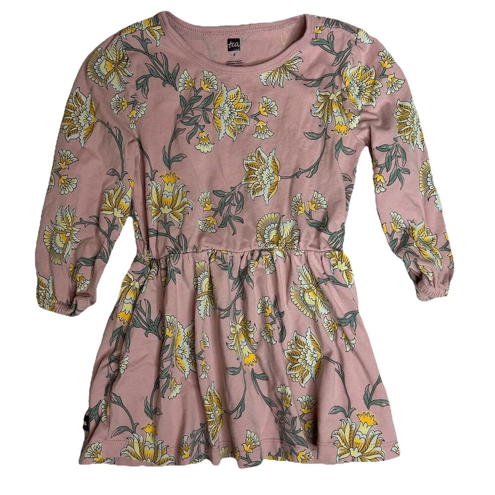 Tea 2T Girls Toddler Dress A Line Pink Floral